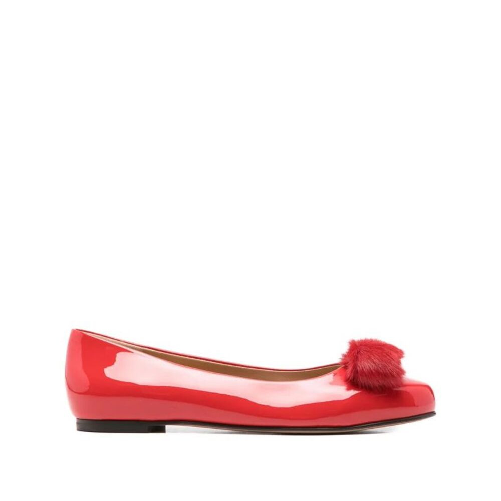 Varina Fur Patent Leather Ballet Flats Ballet Flats Women